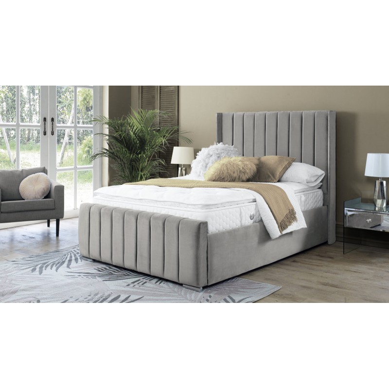 Araz Velvet Beige 3ft Ottoman Bed